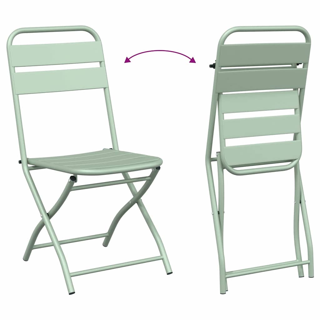 Πτυσσόμενη Καρέκλα Κήπου 2 pcs Απαλό μέint 42 x 52 x 82εκ