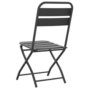 Πτυσσόμενη Καρέκλα Κήπου 2 pcs Ανθρακί 42 x 52 x 82εκ - Pakobazaar