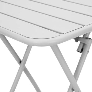 Τραπέζι Bistro Λευκό 55 x 55 x 72,5 εκ. Ατσάλι με Πούδρα