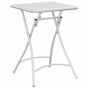 Τραπέζι Bistro Λευκό 55 x 55 x 72,5 εκ. Ατσάλι με Πούδρα