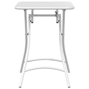 Τραπέζι Bistro Λευκό 55 x 55 x 72,5 εκ. Ατσάλι με Πούδρα