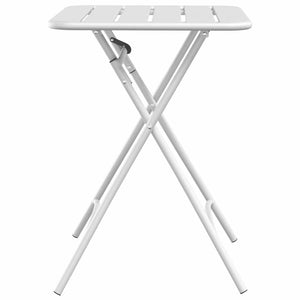 Τραπέζι Bistro Λευκό 55 x 55 x 72,5 εκ. Ατσάλι με Πούδρα