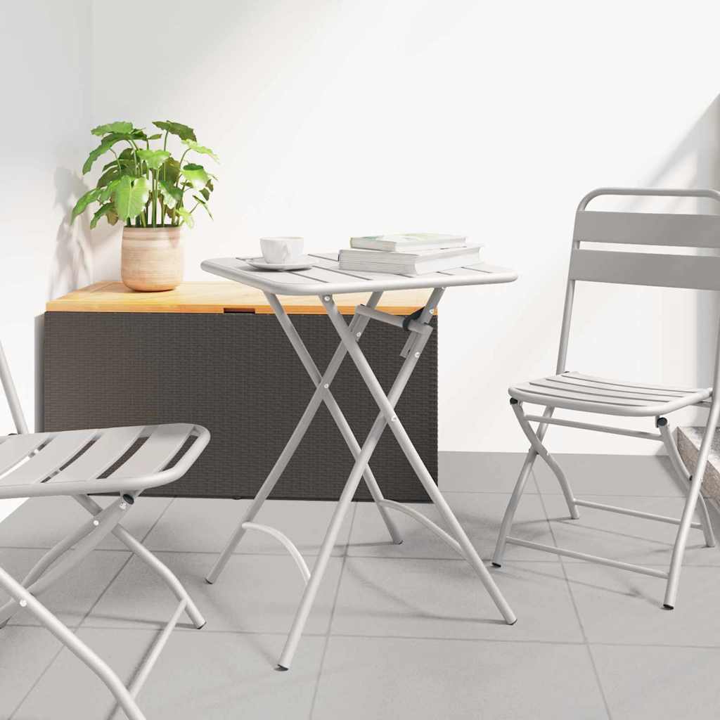 Τραπέζι Bistro Μπεζ 55 x 55 x 72,5 εκ. Ατσάλι με Πούδρα