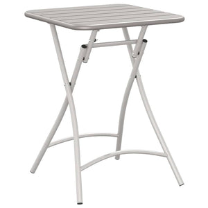 Τραπέζι Bistro Μπεζ 55 x 55 x 72,5 εκ. Ατσάλι με Πούδρα