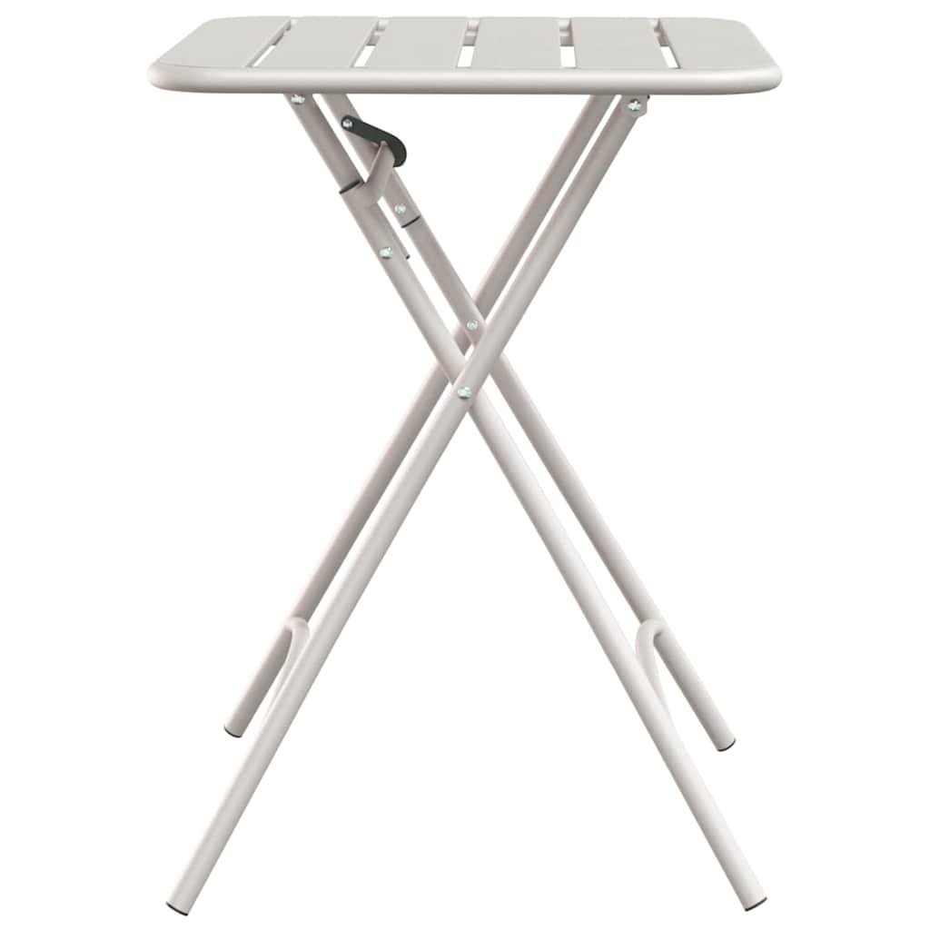 Τραπέζι Bistro Μπεζ 55 x 55 x 72,5 εκ. Ατσάλι με Πούδρα