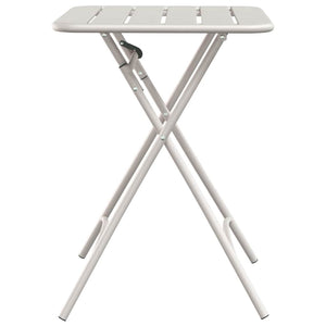 Τραπέζι Bistro Μπεζ 55 x 55 x 72,5 εκ. Ατσάλι με Πούδρα