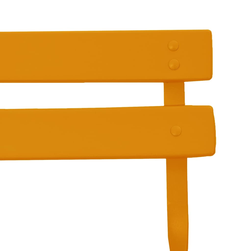 Πτυσσόμενη Καρέκλα Κήπου 2 pcs Μουσταρδί 42 x 46 x 82εκ Μέταλλο