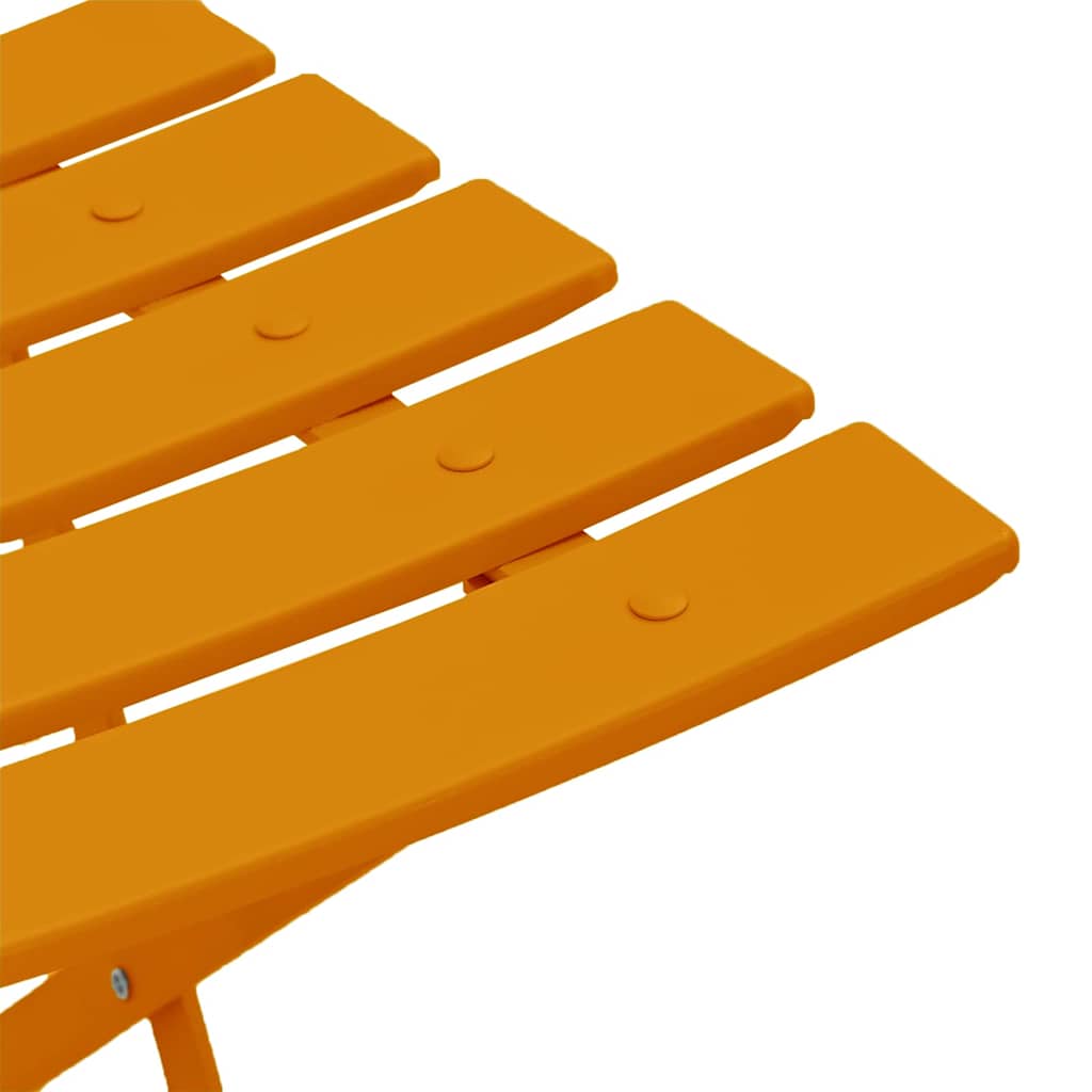 Πτυσσόμενη Καρέκλα Κήπου 2 pcs Μουσταρδί 42 x 46 x 82εκ Μέταλλο