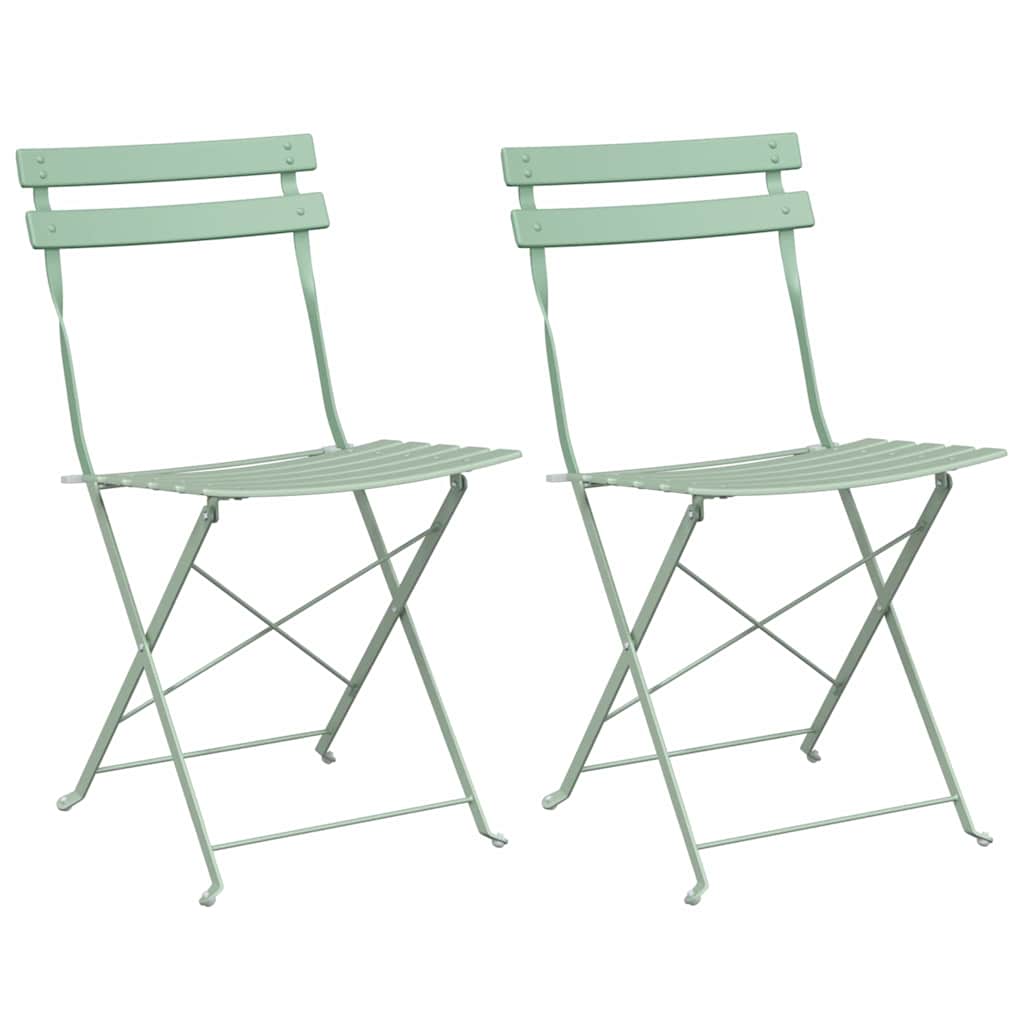 Πτυσσόμενη Καρέκλα Κήπου 2 pcs Απαλό μέint 42 x 46 x 82εκ - Pakobazaar