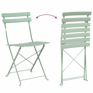 Πτυσσόμενη Καρέκλα Κήπου 2 pcs Απαλό μέint 42 x 46 x 82εκ - Pakobazaar