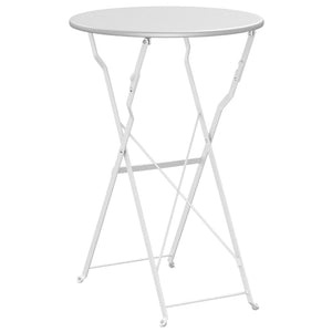 Τραπέζι Bistro Λευκό Ø 50 x 71 εκ. Ατσάλι με Πούδρα