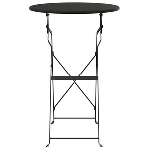 Τραπέζι Bistro Ανθρακί Ø 50 x 71 εκ. Ατσάλι με Πούδρα
