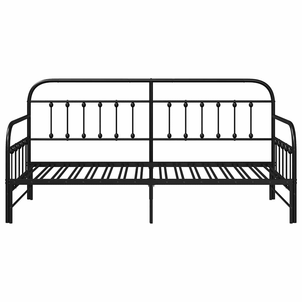 Σκελετός κρεβατιού ημέρας Μαύρο 90 x 200 cm - Pakobazaar