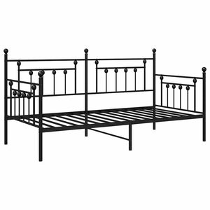 Σκελετός κρεβατιού ημέρας Μαύρο 100 x 190 cm Ατσάλι - Pakobazaar