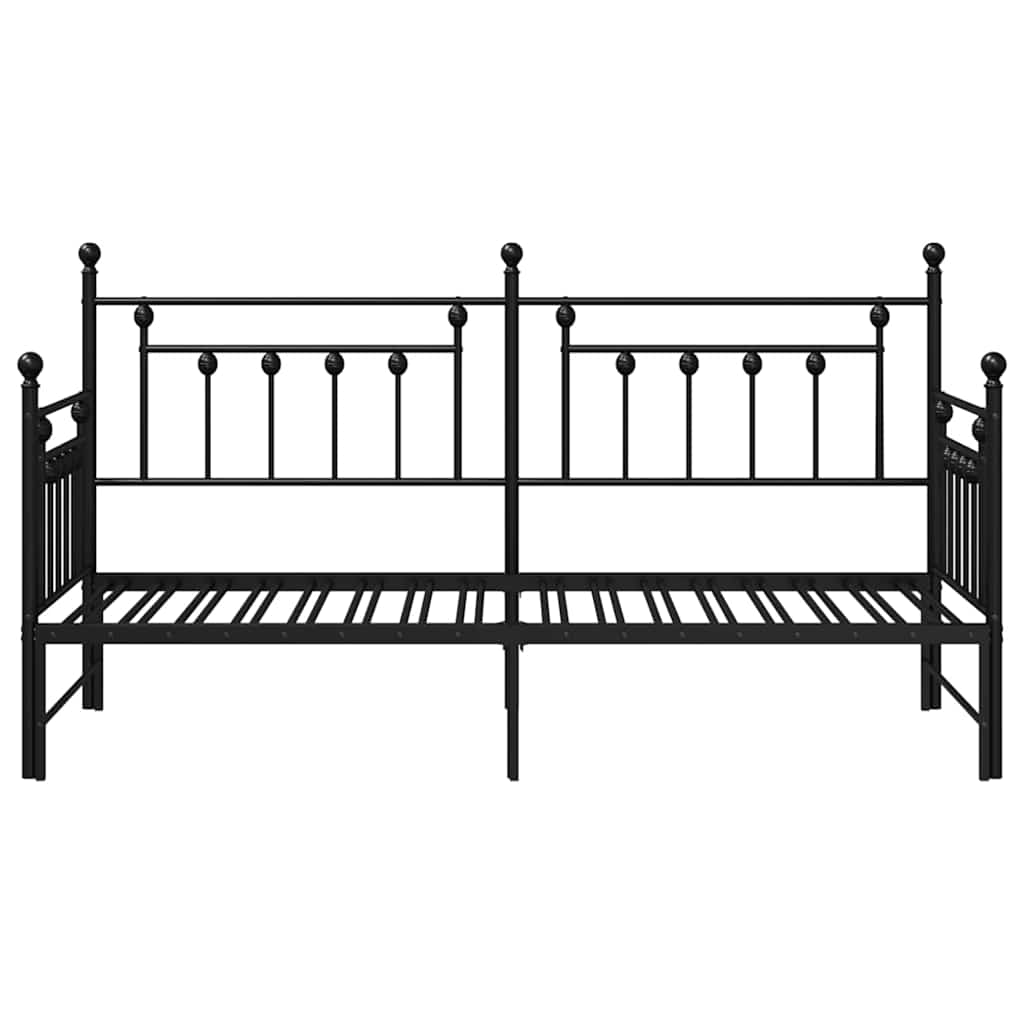 Σκελετός κρεβατιού ημέρας Μαύρο 80 x 200 cm Ατσάλι - Pakobazaar