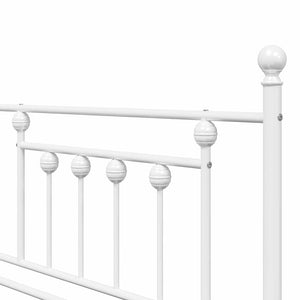 Σκελετός κρεβατιού ημέρας Λευκό 100 x 190 cm Ατσάλι - Pakobazaar