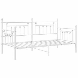 Σκελετός κρεβατιού ημέρας Λευκό 100 x 190 cm Ατσάλι - Pakobazaar