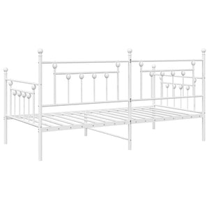 Σκελετός κρεβατιού ημέρας Λευκό 100 x 190 cm Ατσάλι - Pakobazaar