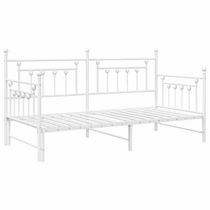 Σκελετός κρεβατιού ημέρας Λευκό 90 x 190 cm Ατσάλι - Pakobazaar