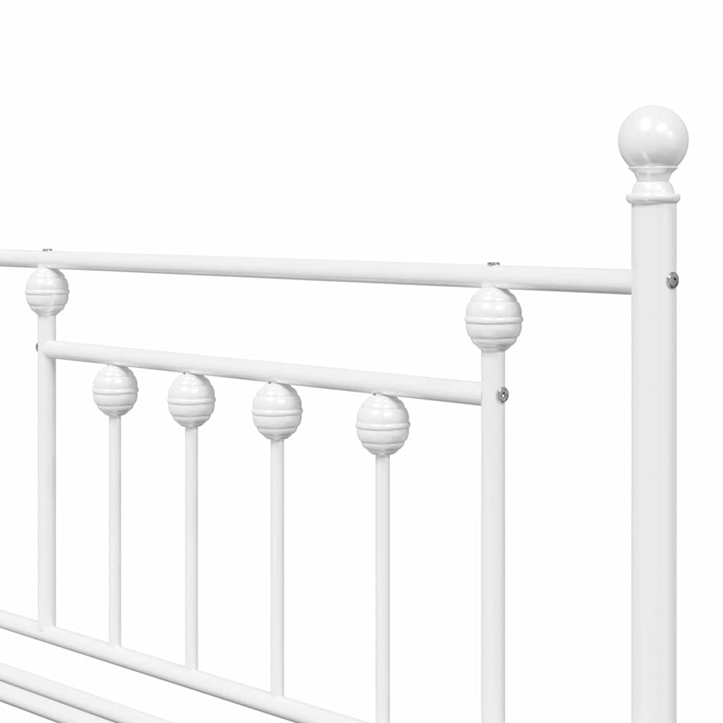 Σκελετός κρεβατιού ημέρας Λευκό 90 x 200 cm Ατσάλι - Pakobazaar
