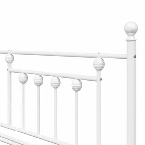 Σκελετός κρεβατιού ημέρας Λευκό 100 x 200 cm Ατσάλι