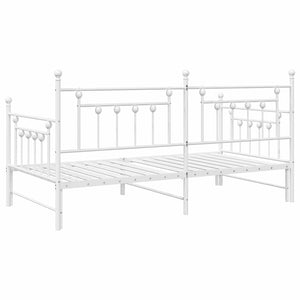 Σκελετός κρεβατιού ημέρας Λευκό 107 x 203 cm Ατσάλι - Pakobazaar