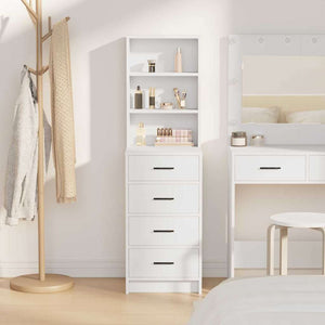 Highboard Λευκό 40 x 41 x 135 εκ. Επεξεργασμένο Ξύλο