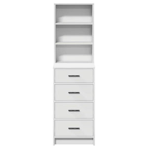 Highboard Λευκό 40 x 41 x 135 εκ. Επεξεργασμένο Ξύλο