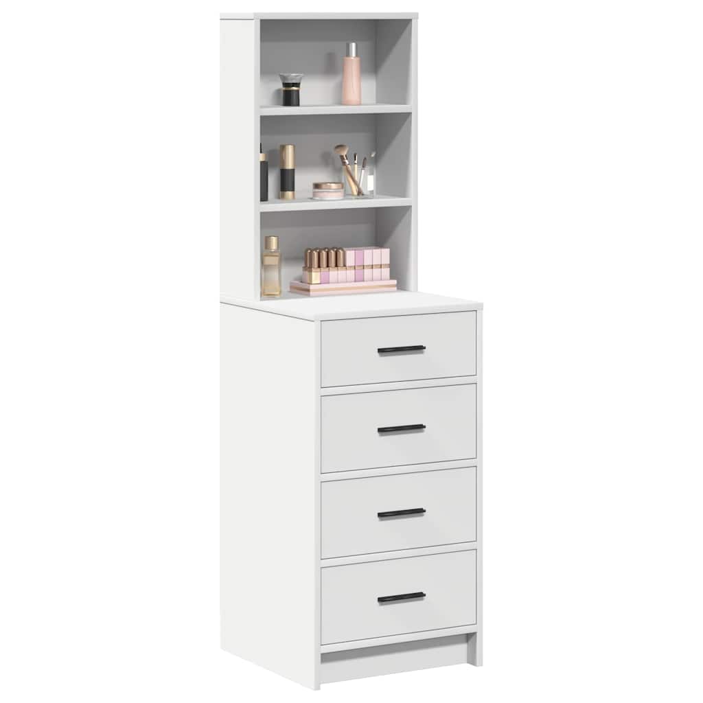 Highboard με συρτάρι Λευκό 40 x 41 x 135 εκ. Επεξεργασμένο ξύλο