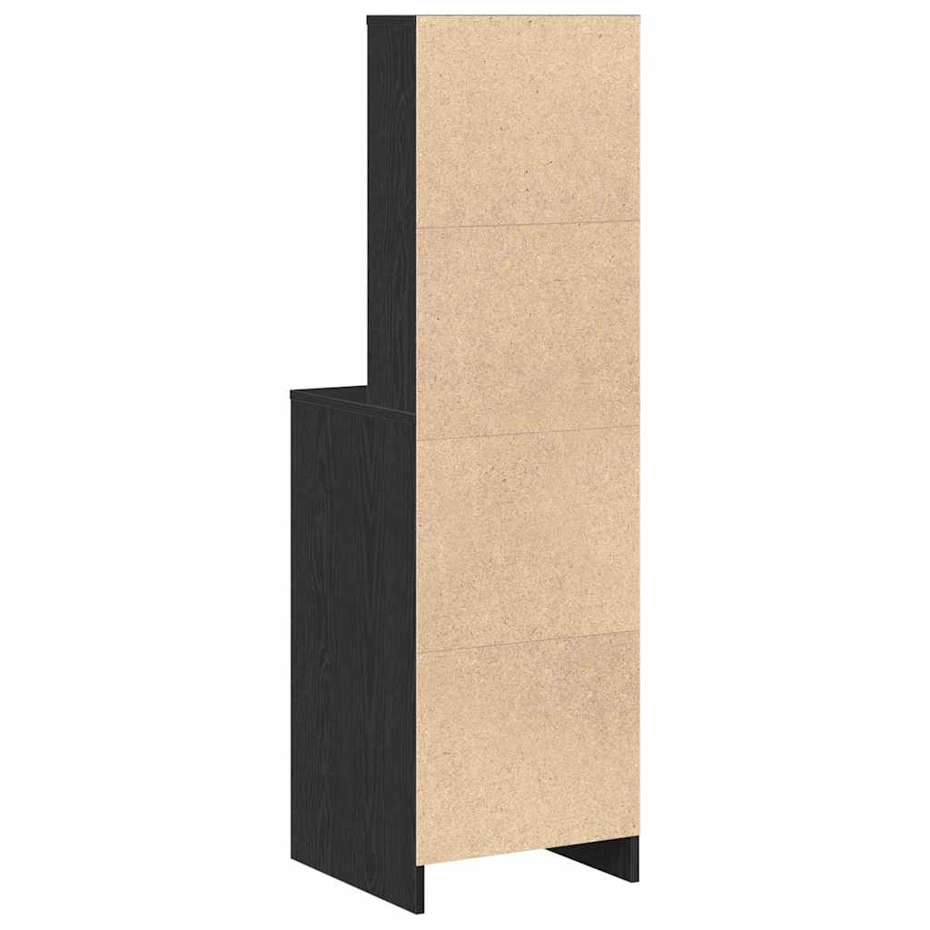 Highboard Μαύρη δρυς 40 x 41 x 135 εκ. Επεξεργασμένο ξύλο - Pakobazaar