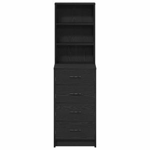Highboard Μαύρη δρυς 40 x 41 x 135 εκ. Επεξεργασμένο ξύλο - Pakobazaar