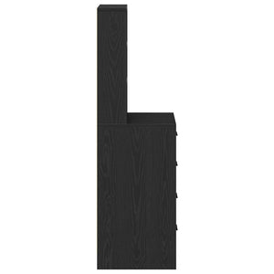 Highboard Μαύρη δρυς 40 x 41 x 135 εκ. Επεξεργασμένο ξύλο - Pakobazaar