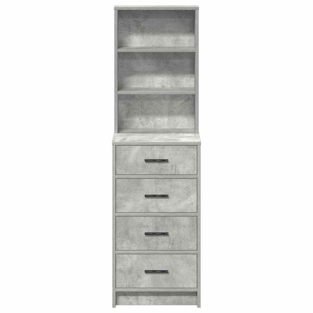 Highboard με συρτάρι Γκρι σκυροδέματος 40 x 41 x 135 εκ. - Pakobazaar