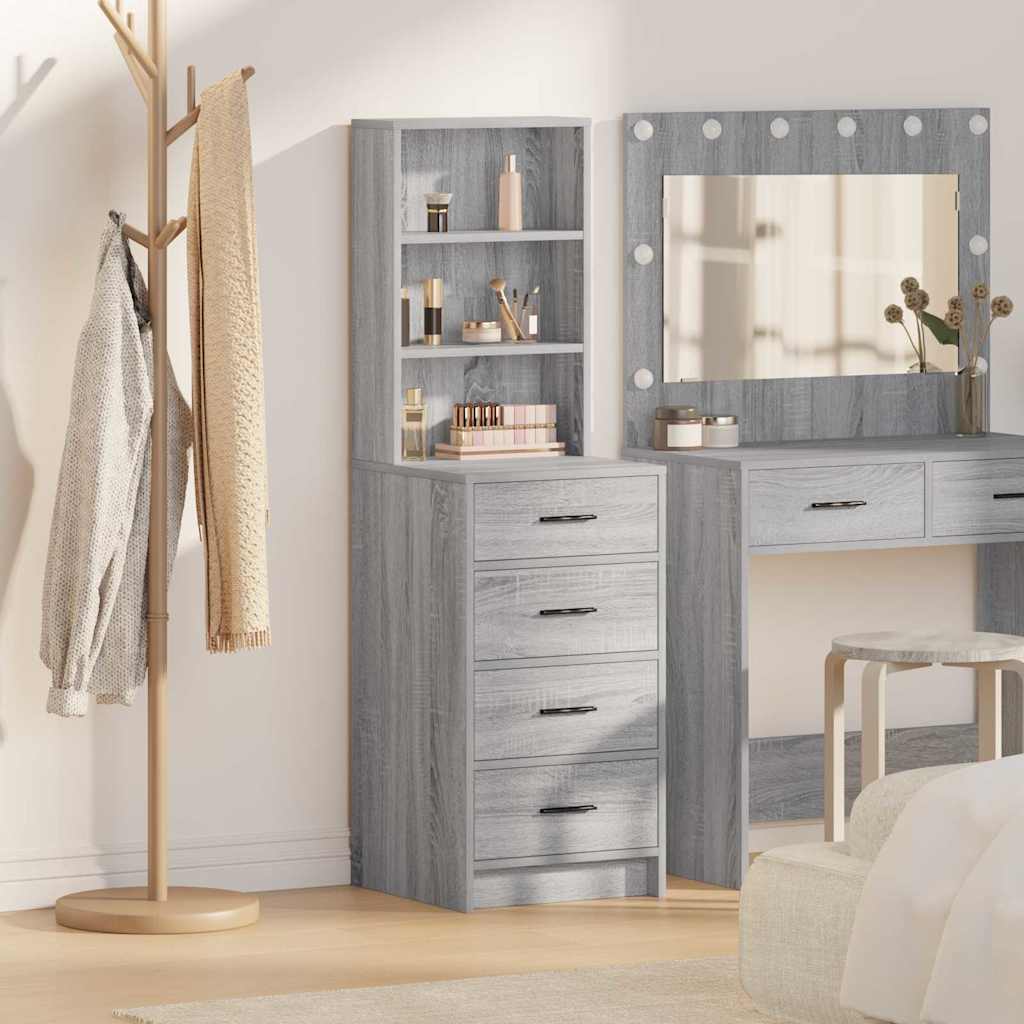 Highboard Γκρι sonoma 40 x 41 x 135 εκ. Επεξεργασμένο ξύλο - Pakobazaar