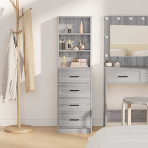Highboard Γκρι sonoma 40 x 41 x 135 εκ. Επεξεργασμένο ξύλο - Pakobazaar