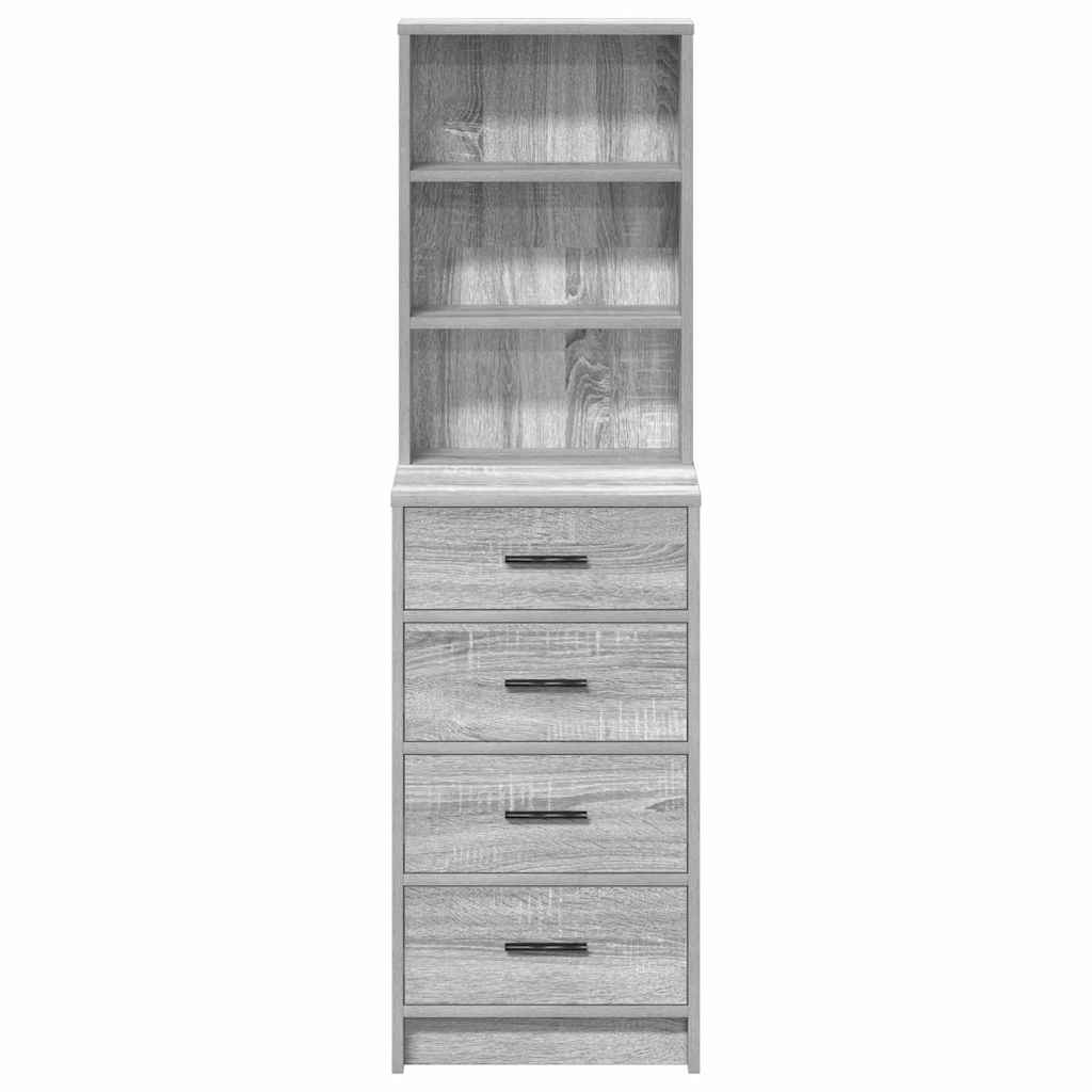 Highboard Γκρι sonoma 40 x 41 x 135 εκ. Επεξεργασμένο ξύλο - Pakobazaar