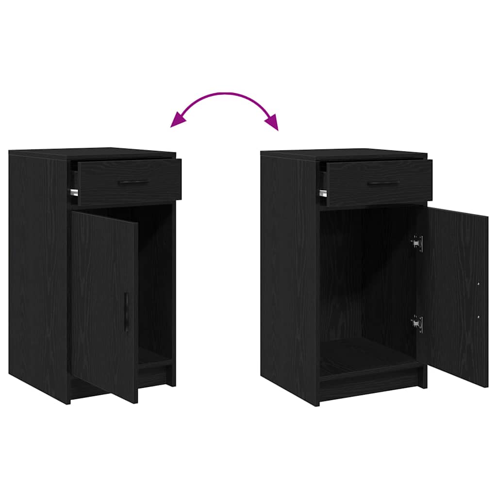 Πλαϊνό γραφείο Μαύρη Οξυά 40 x 40.5 x 75 εκ Επεξεργασμένο ξύλο