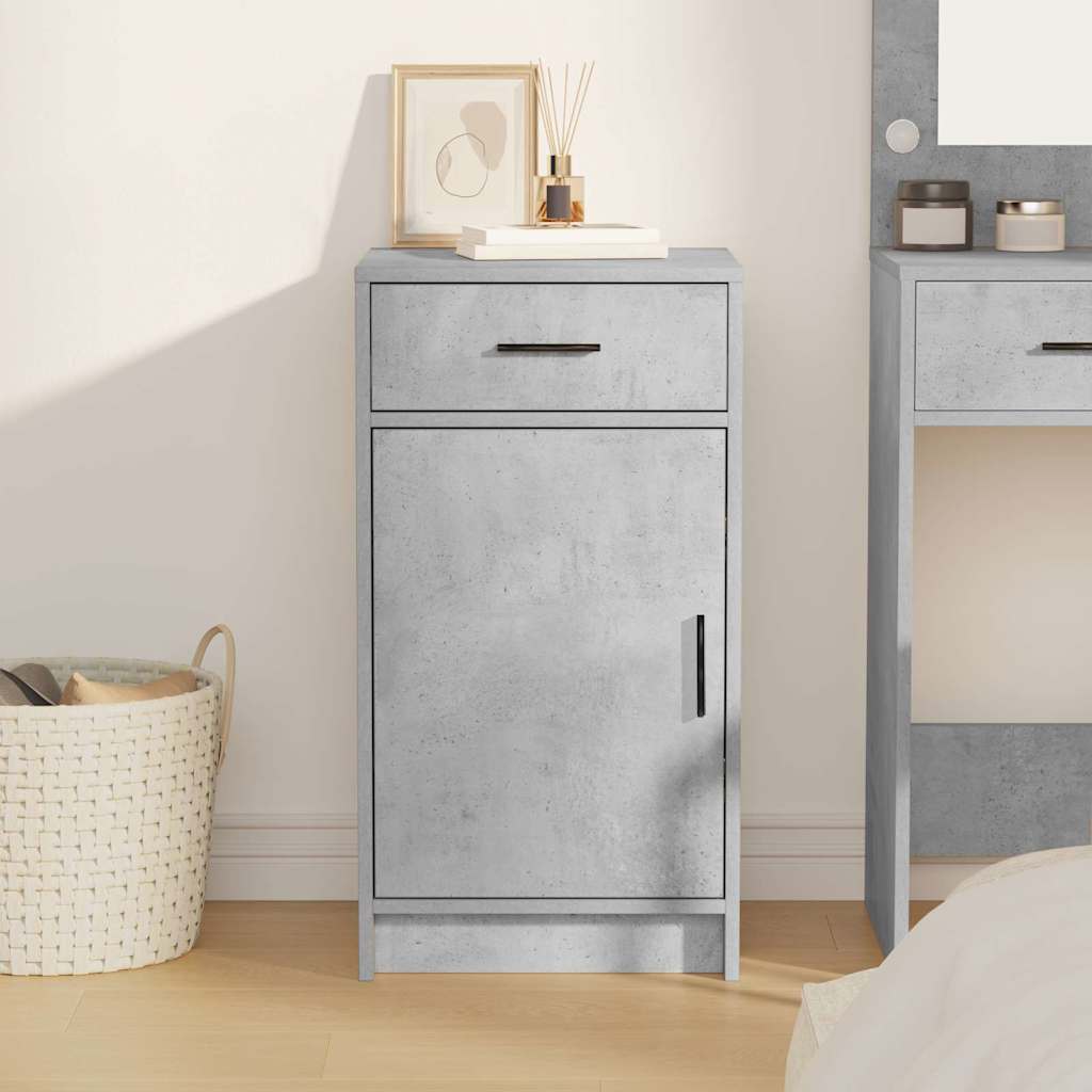 Πλαϊνό γραφείο με συρτάρι Σκυρόδεμα Γκρι 40 x 40.5 x 75 εκ