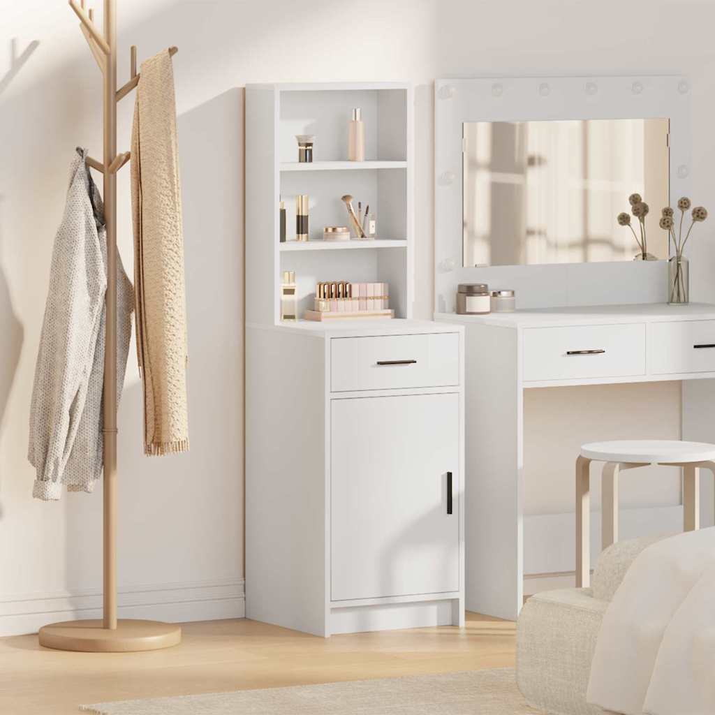 Highboard Λευκό 40 x 40,5 x 135 εκ. Επεξεργασμένο ξύλο - Pakobazaar