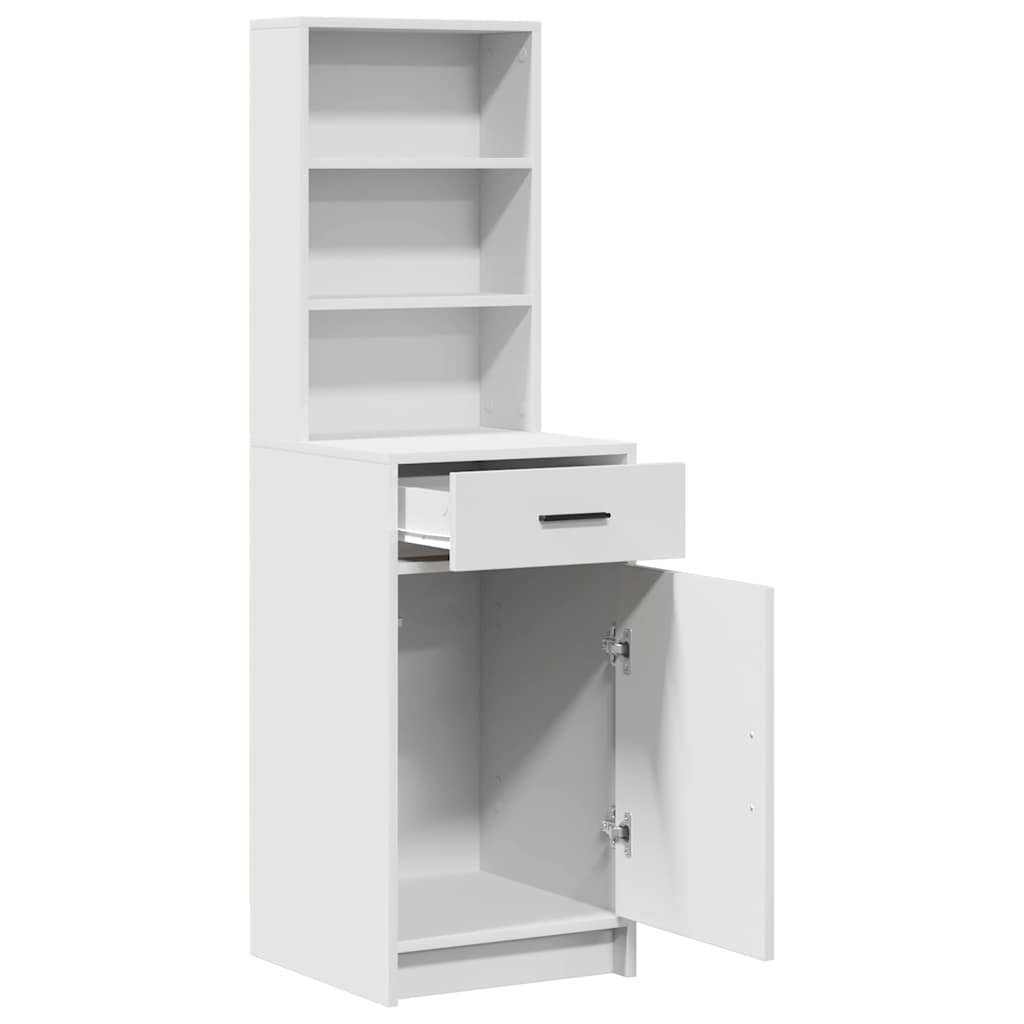 Highboard Λευκό 40 x 40,5 x 135 εκ. Επεξεργασμένο ξύλο - Pakobazaar
