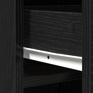 Highboard Μαύρη Οξυά 41 x 40 x 135 εκ Επεξεργασμένο Ξύλο