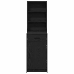 Highboard Μαύρη Οξυά 41 x 40 x 135 εκ Επεξεργασμένο Ξύλο