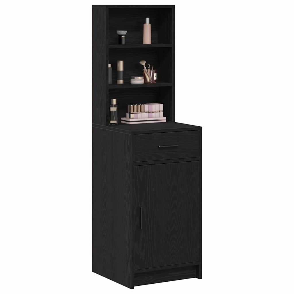 Highboard Μαύρη Οξυά 40 x 40,5 x 135 εκ. Επεξεργασμένο ξύλο