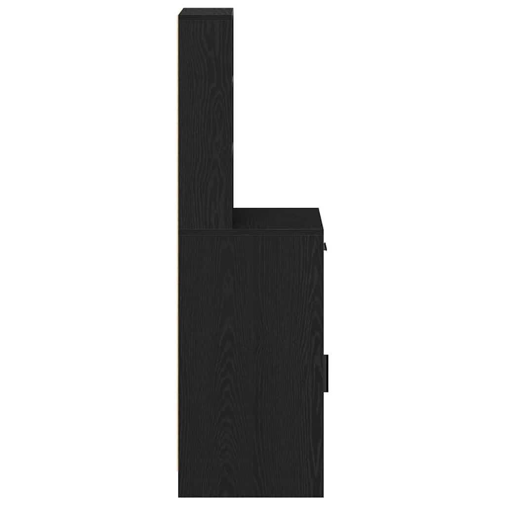 Highboard Μαύρη Οξυά 40 x 40,5 x 135 εκ. Επεξεργασμένο ξύλο