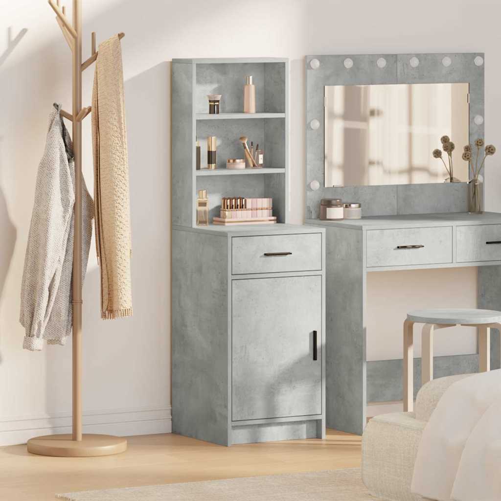 Highboard Σκυρόδεμα Γκρι 40 x 40,5 x 135 εκ. Επεξεργασμένο ξύλο - Pakobazaar