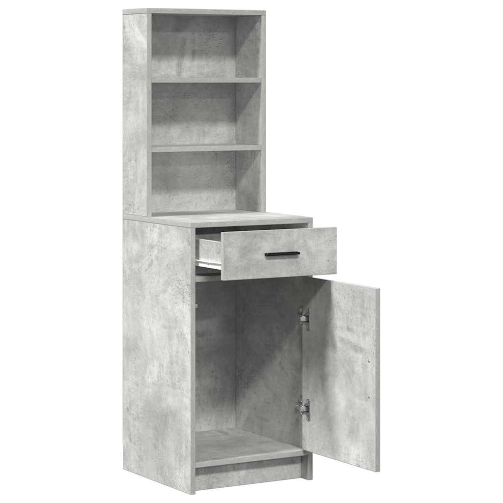 Highboard Σκυρόδεμα Γκρι 40 x 40,5 x 135 εκ. Επεξεργασμένο ξύλο - Pakobazaar