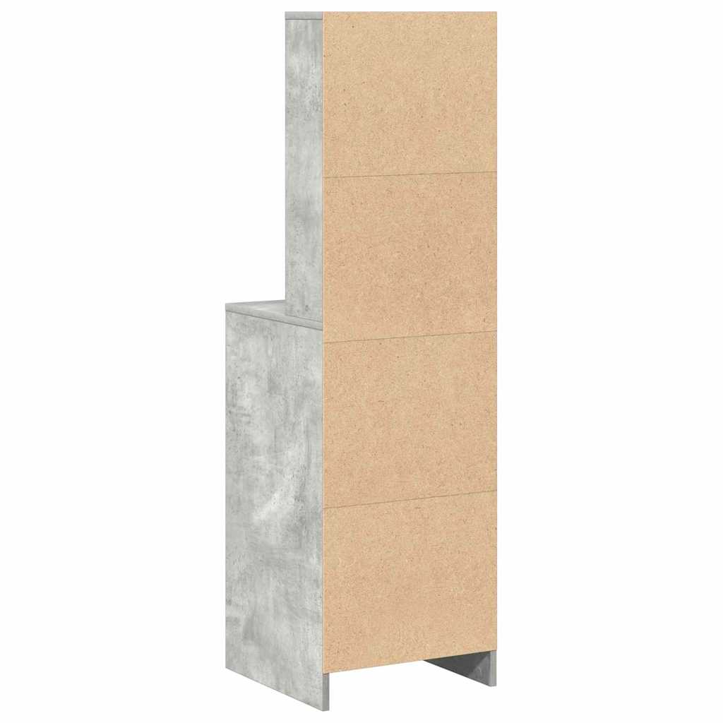 Highboard Σκυρόδεμα Γκρι 40 x 40,5 x 135 εκ. Επεξεργασμένο ξύλο - Pakobazaar