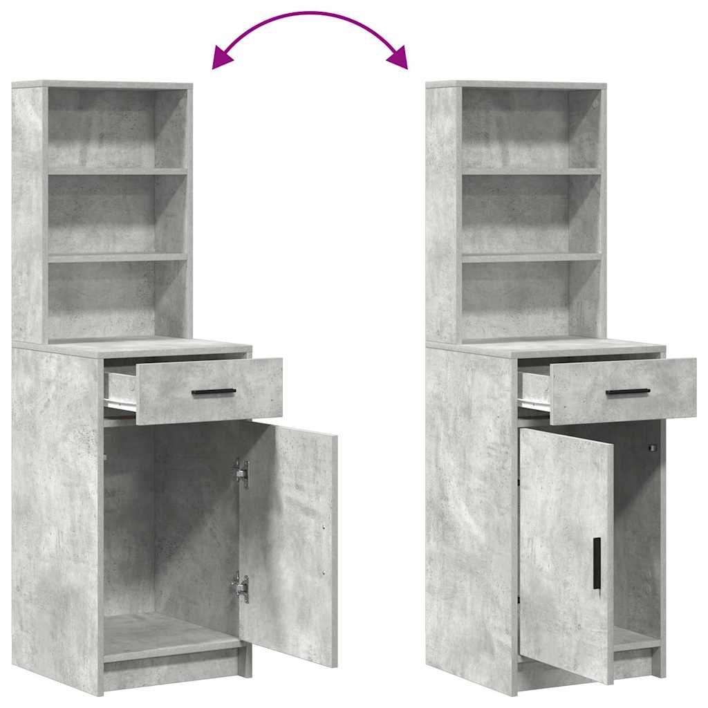 Highboard Σκυρόδεμα Γκρι 40 x 40,5 x 135 εκ. Επεξεργασμένο ξύλο - Pakobazaar