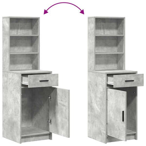 Highboard Σκυρόδεμα Γκρι 40 x 40,5 x 135 εκ. Επεξεργασμένο ξύλο - Pakobazaar