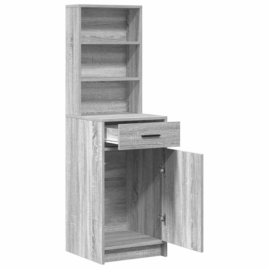 Highboard Γκρίζο Σονομα 40 x 40,5 x 135 εκ. Επεξεργασμένο ξύλο - Pakobazaar